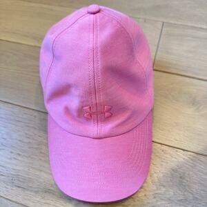 Under Armour Pink Running Hat UA Free Fit Strapback Adjustable Baseball Cap Hat